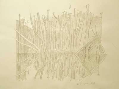 Trent River Winter 2011 - 2012, Drawing 3 by Marvin Saltzman