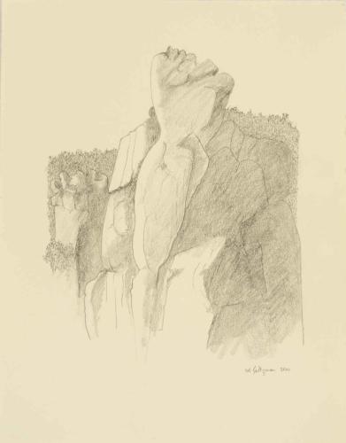 Gorge du Jonte, Drawing 8 by Marvin Saltzman