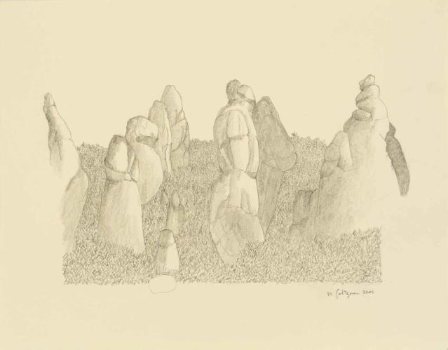 Gorge du Jonte, Drawing 5 by Marvin Saltzman