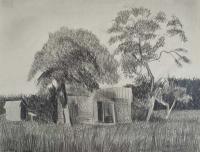 DRAWING #100 EASTERN NC 1974  GRAPHITE ON PAPER by 