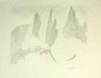 DRAWIING #174 GARDEN OF THE GODS, NV 2010 GRAHITE  by 