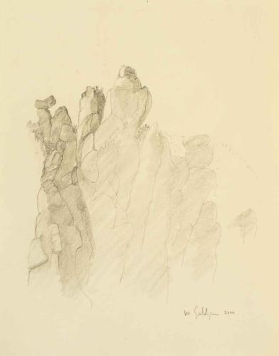 Gorge du Jonte, Drawing 3 by Marvin Saltzman